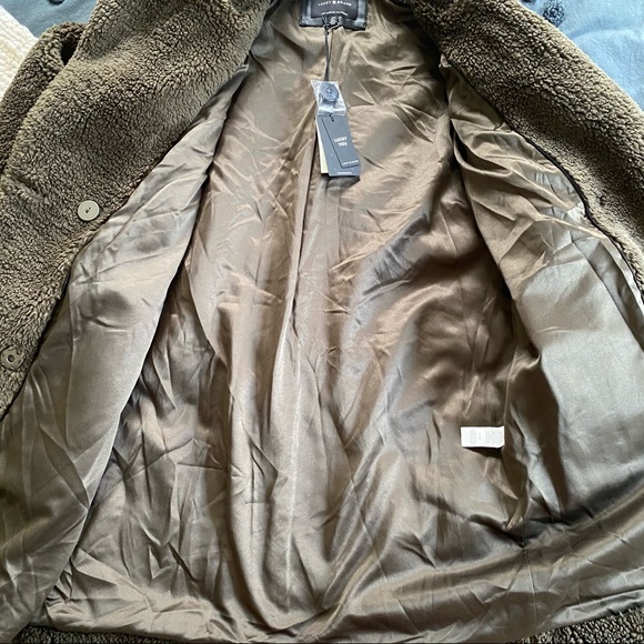 Lucky Brand Teddy Fuzzy Double-Breasted Coat - Picture 4 of 6